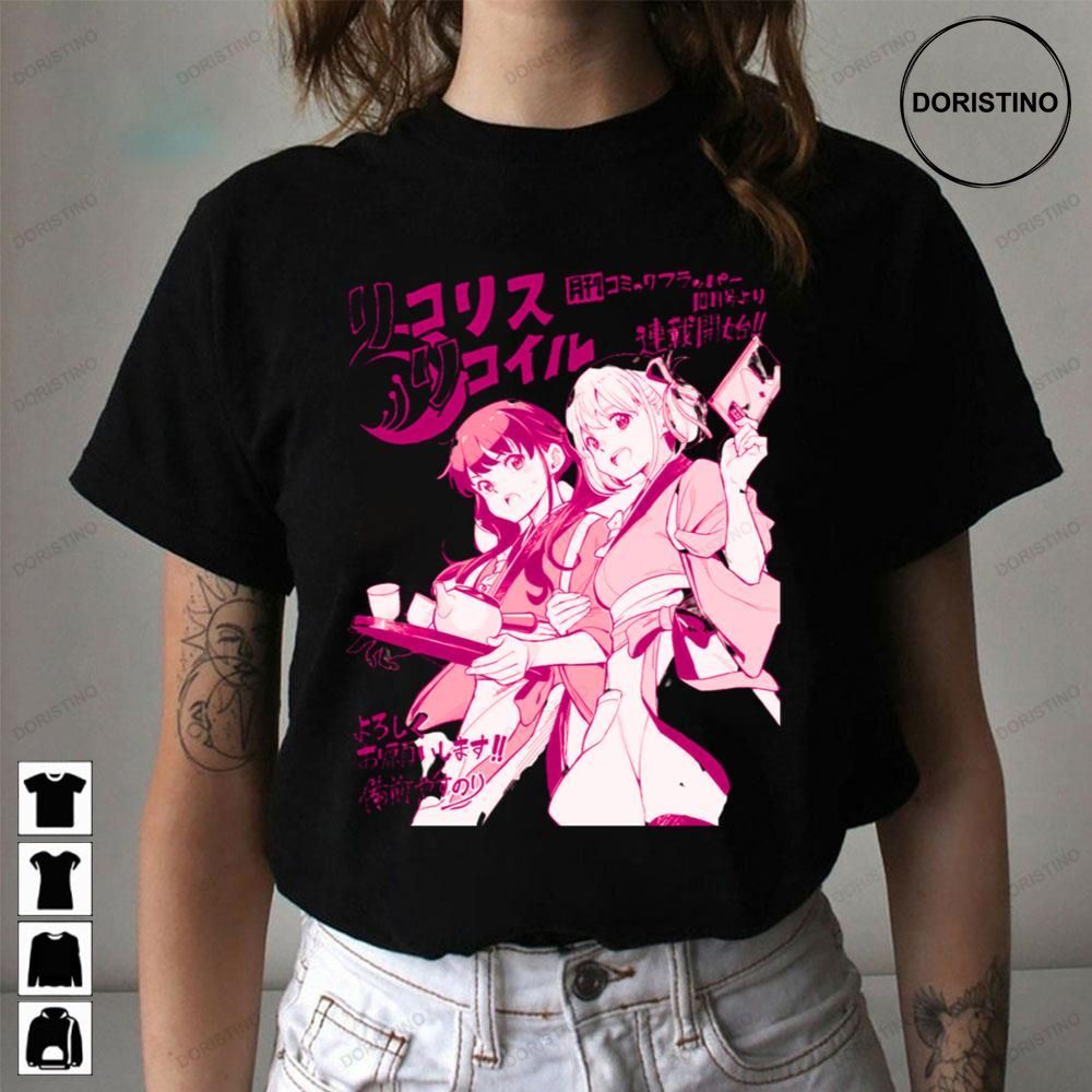 Fanart Lycoris Recoil Pink Art Awesome Shirts